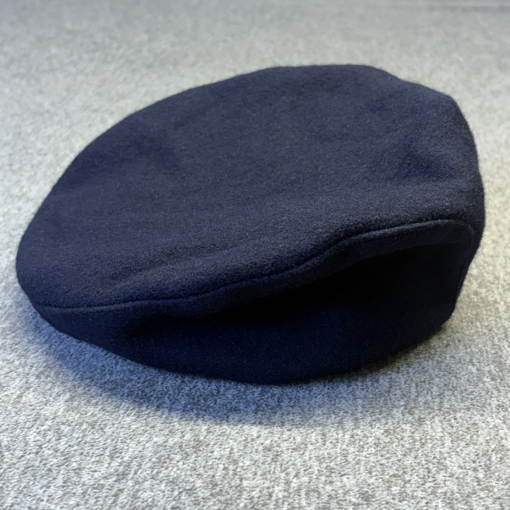 Vintage Newsboy Wool‎ Hat Roots Canada Drivers Cap Blue Embroidered The Mint